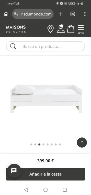 Cama nido extensible 90x190 con cajón inferior.