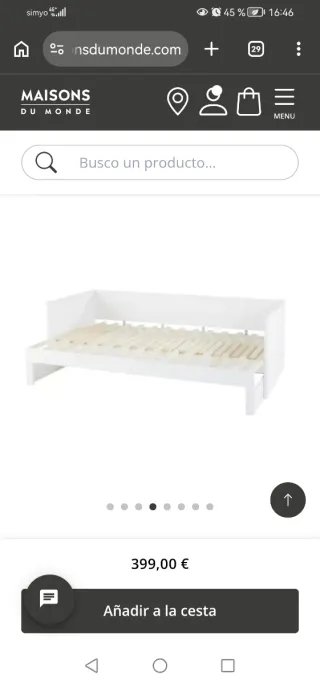 Cama nido extensible 90x190 con cajón inferior.