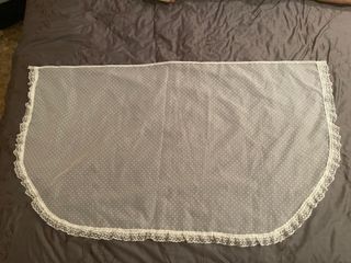 Mantilla blanca plumeti media luna. Fallera.