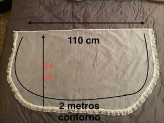 Mantilla blanca plumeti media luna. Fallera.