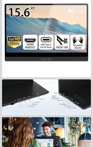 Monitor portátil táctil GeChic 15.6