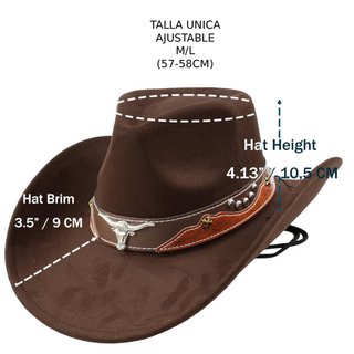 Sombrero Cowboy Marrón Talla M/L | Western Vaquero