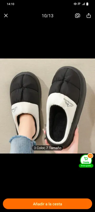 Zapatillas COZYWAR negras y blancas sin estrenar