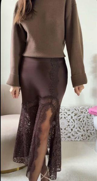 Falda Lencera Encaje
