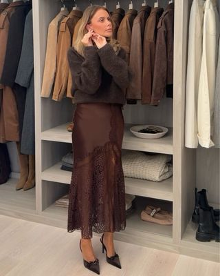 Falda Lencera Encaje