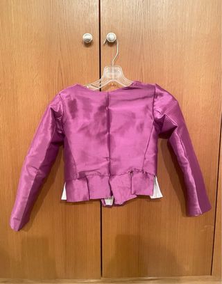 Corpiño Fallera Niña Talla 10 de seda. Manga larga