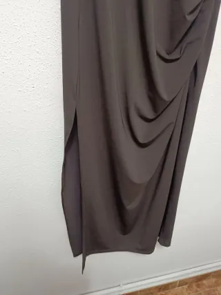 Vestido largo Zara halter con flor