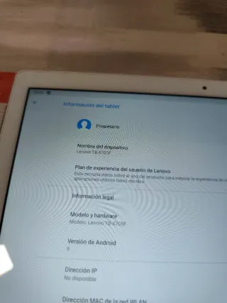 Lenovo Tab TB-705F Plata/Blanco