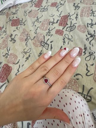 Anillo Pandora Corazón Rojo y Circonitas