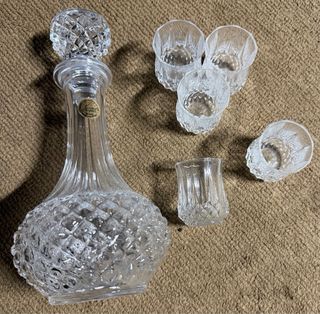 Garrafa Cristal d'Arques com 6 Copos