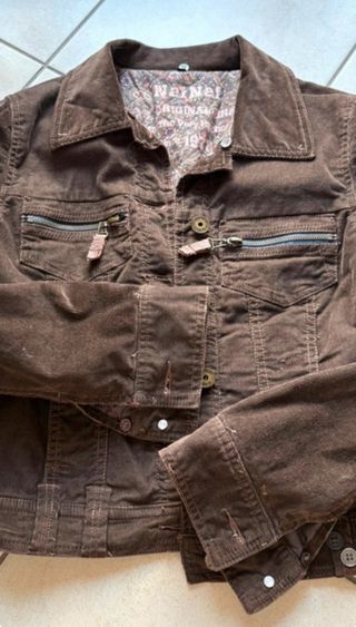 Giacca Naf Naf velluto marrone