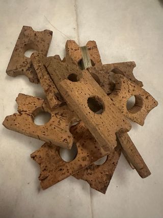 11 Plegadores Pesca Corcho Natural Antiguos