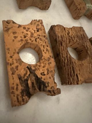 11 Plegadores Pesca Corcho Natural Antiguos