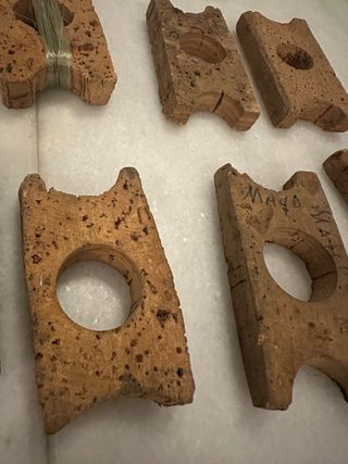 11 Plegadores Pesca Corcho Natural Antiguos