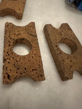 11 Plegadores Pesca Corcho Natural Antiguos