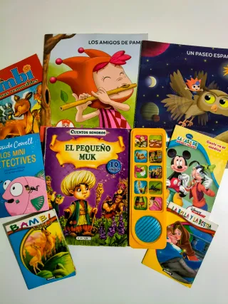 Lote libros infantiles, uno de ellos con sonidos.