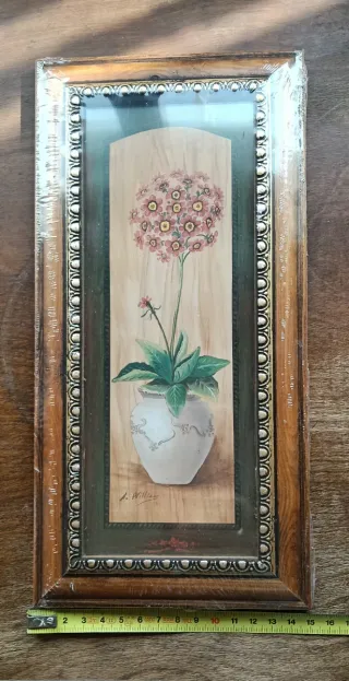 Pareja de láminas florales sin estrenar