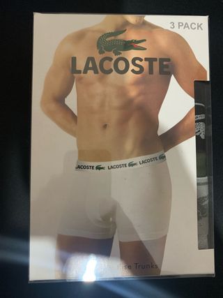 Pack 3 Calzoncillos Lacoste Talla L Elásticos