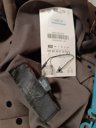 Vestido largo lunares foulard Zara talla XXL