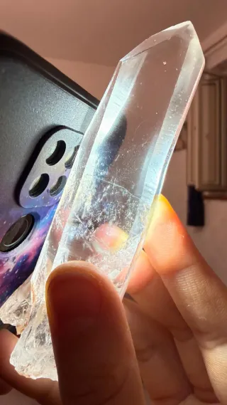 Quarzo Raro Blue Feather Lemurian Golden starbrary