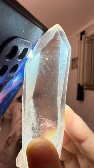 Quarzo Raro Blue Feather Lemurian Golden starbrary