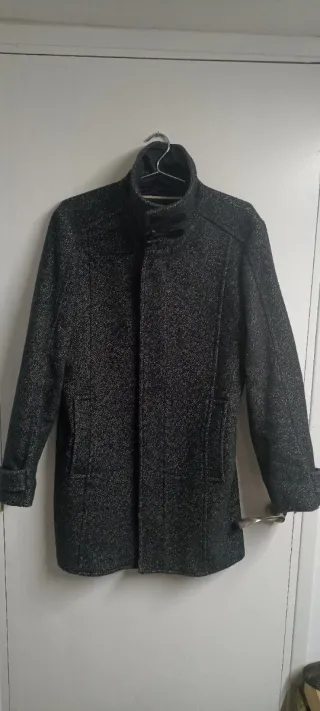 Abrigo Chaquetón Zara Man Talla M Gris