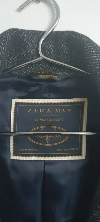 Abrigo Chaquetón Zara Man Talla M Gris