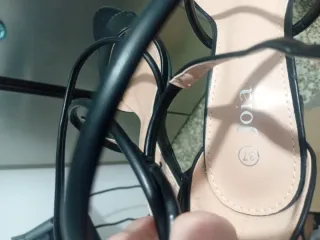 Sandalias de tacón negras