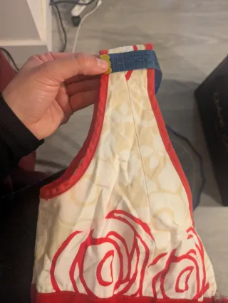 Traje Flamenca Blanco y Rojo