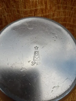 Azucarero Metálico Plateado MMM