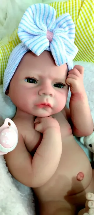 Bebé Reborn in Silicone Completa 47 cm ARTIGIANALE