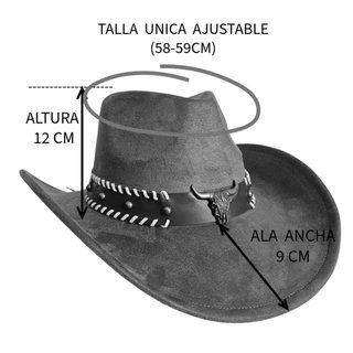 Sombrero Cowboy Vaquero Beige Talla Ajustable