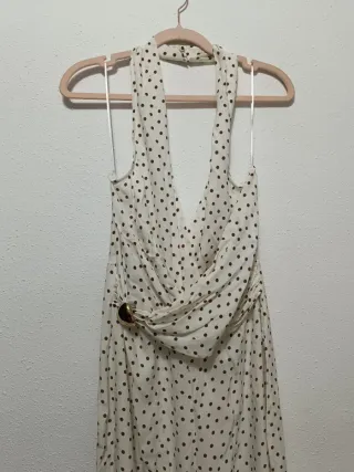 Mono largo Zara Halter Lunares talla M