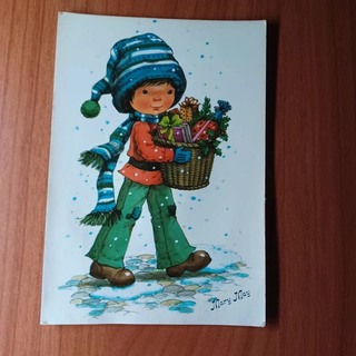 9 Cartoline Postali Mary May, Illustrazioni Infantili