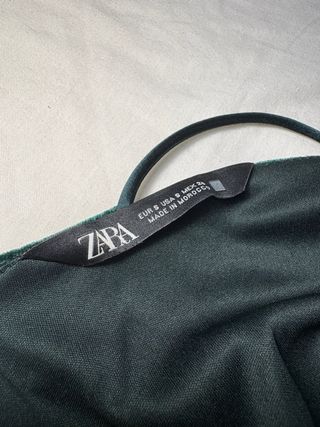 Vestido fiesta Zara verde corto