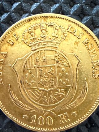 100 Reales Isabel II Reina de las Españas