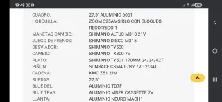 Bicicleta Conor 6700 Roja300 Talla M