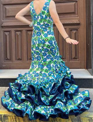 Traje de Flamenca Talla 38/40 elastico raso