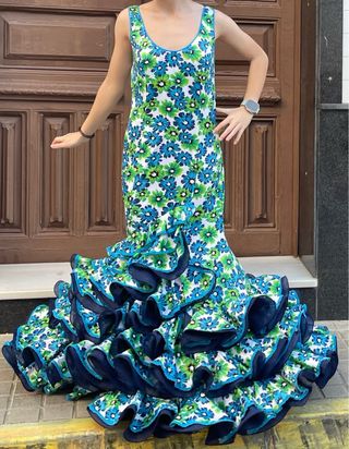 Traje de Flamenca Talla 38/40 elastico raso
