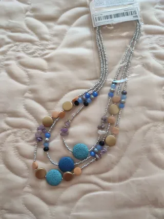 Collar largo mujer multicolor
