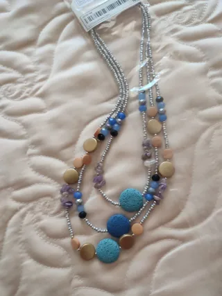 Collar largo mujer multicolor