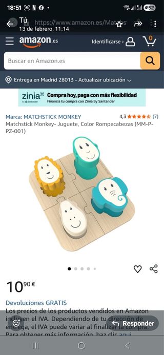 Pack 3 Juguetes Madera Bebés Niños Nuevos