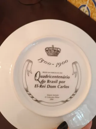 Prato "Quadricentenário do Brasil por El-Rei Dom C