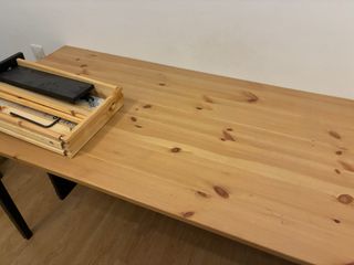 Escritorio Ikea Hemnes Madera Negro/Marrón