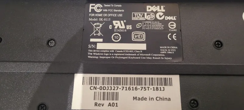 Teclado Dell SK8115 Negro afbeelding 2