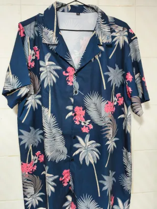 Camisa Shein Estampada Palmeras Talla XXL