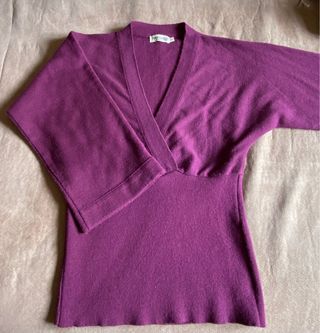 Jersey burdeos mangas anchas 3/4