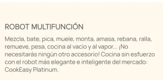 Robot Cocina Kenwood Cookeasy Platinum