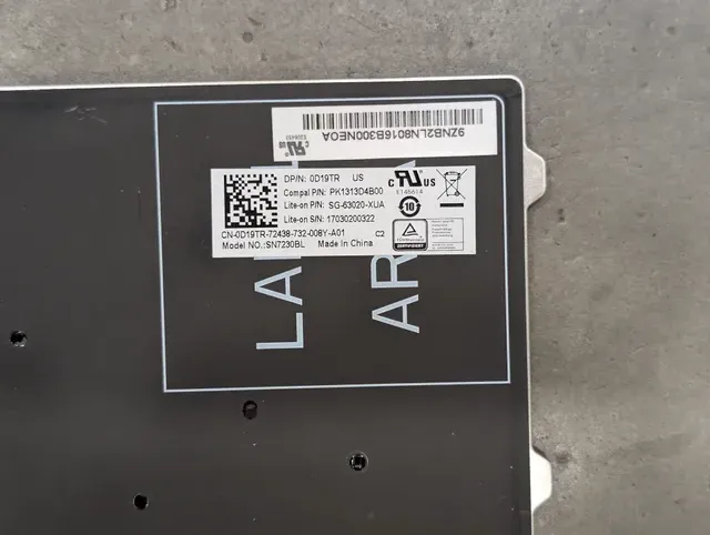Teclado Dell Latitude US Negro afbeelding 4