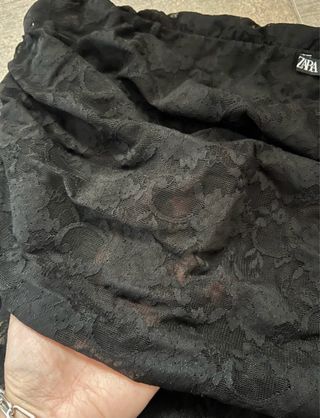 Top encaje Zara manga larga